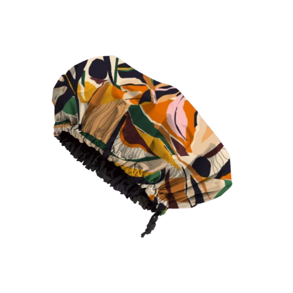 Satin lined shower cap